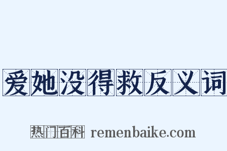爱她没得救反义词是什么意思的图片
